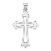 14K White Gold Polished and Cut-Out Cross Charm-K8482W