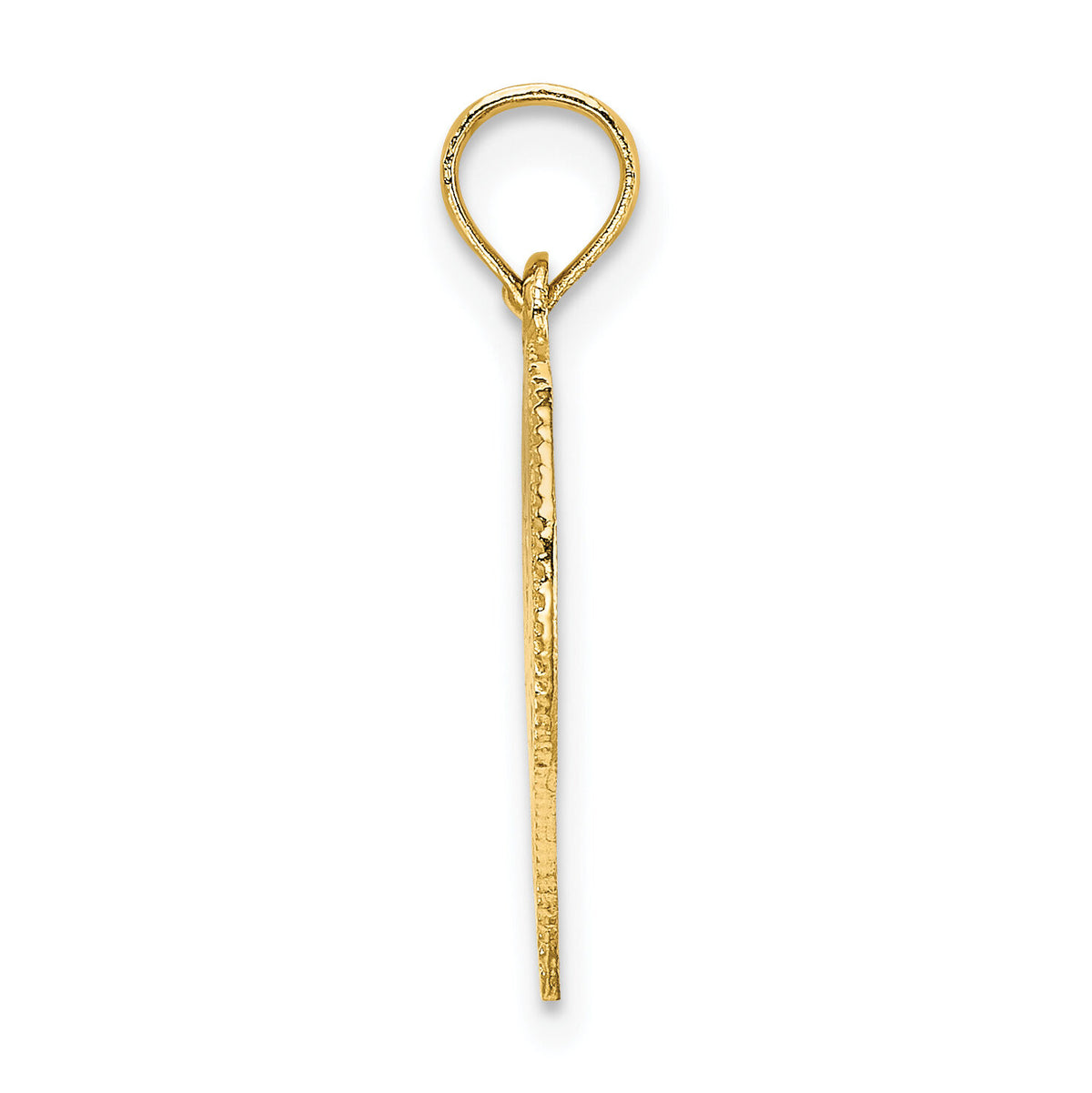 14K Polished Angel In Heart Charm-K8485