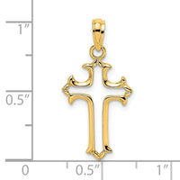 14K Cut-Out Cross Charm-K8486