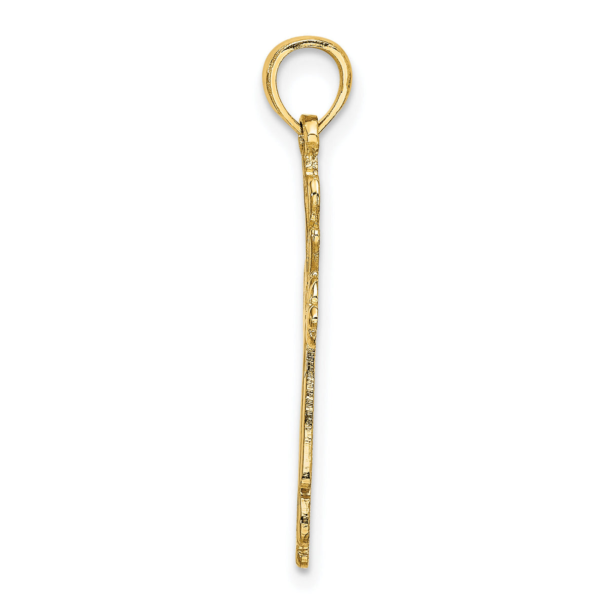 14K Cross Cut-Out w/ Heart Ends Charm-K8489