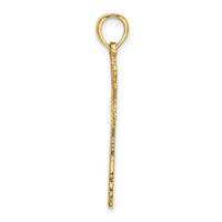 14K Cross Cut-Out w/ Heart Ends Charm-K8489