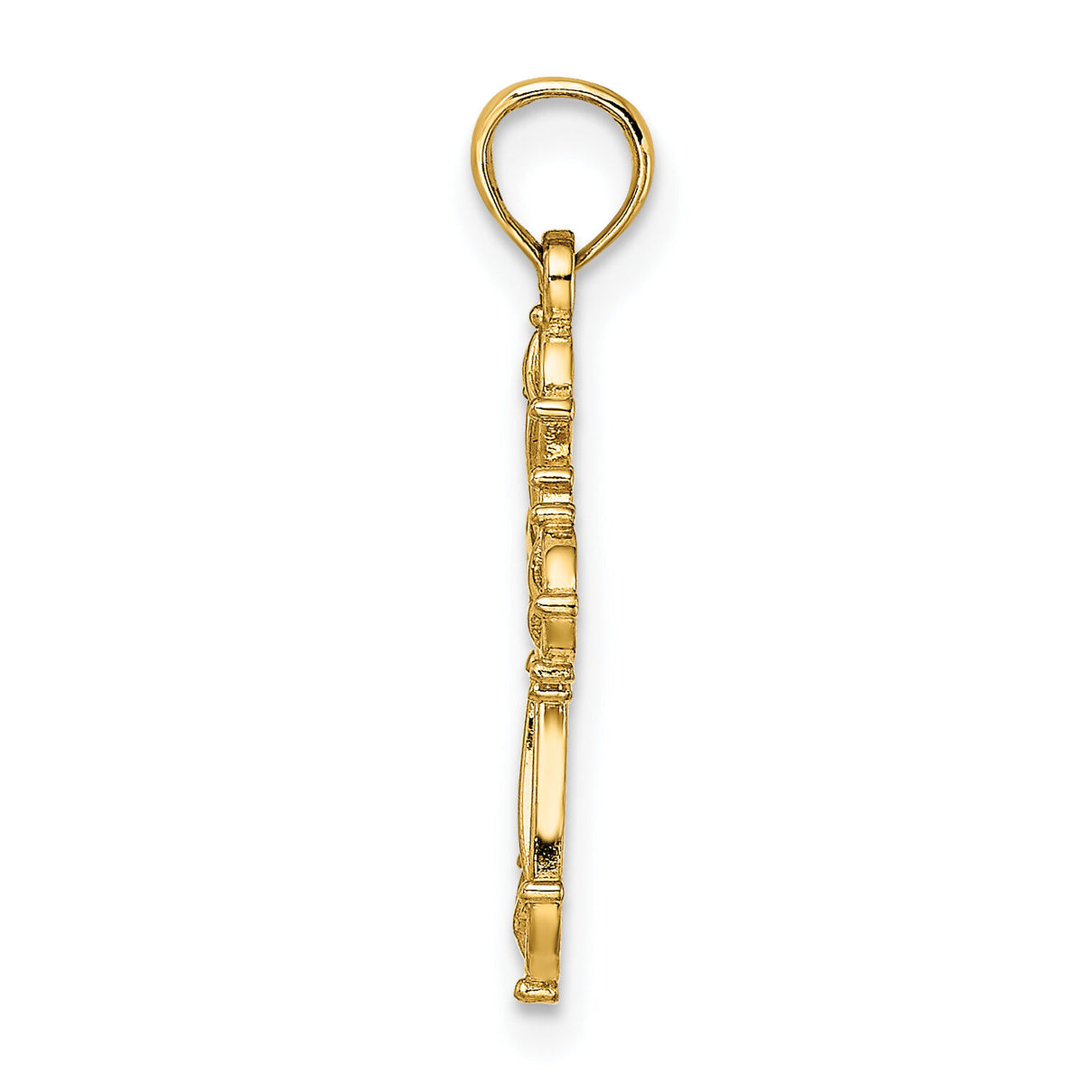 14K Cut-Out Fancy Cross Charm-K8492