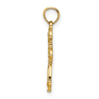 14K Cut-Out Fancy Cross Charm-K8492