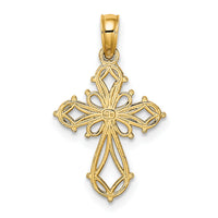 14K Cut-Out Fancy Cross Charm-K8492