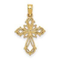 14K Cut-Out Fancy Cross Charm-K8492