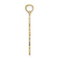 14K Polished and Cut-Out Cross Charm-K8494
