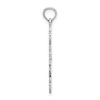 14K White Gold Polished and Cut-Out Cross Charm-K8494W