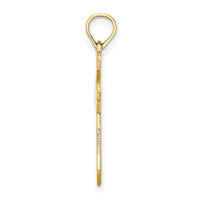 14K Filigree Cross Charm-K8495