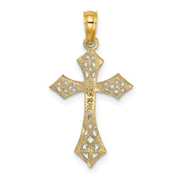 14K Filigree Cross Charm-K8495