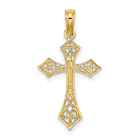 14K Filigree Cross Charm-K8495