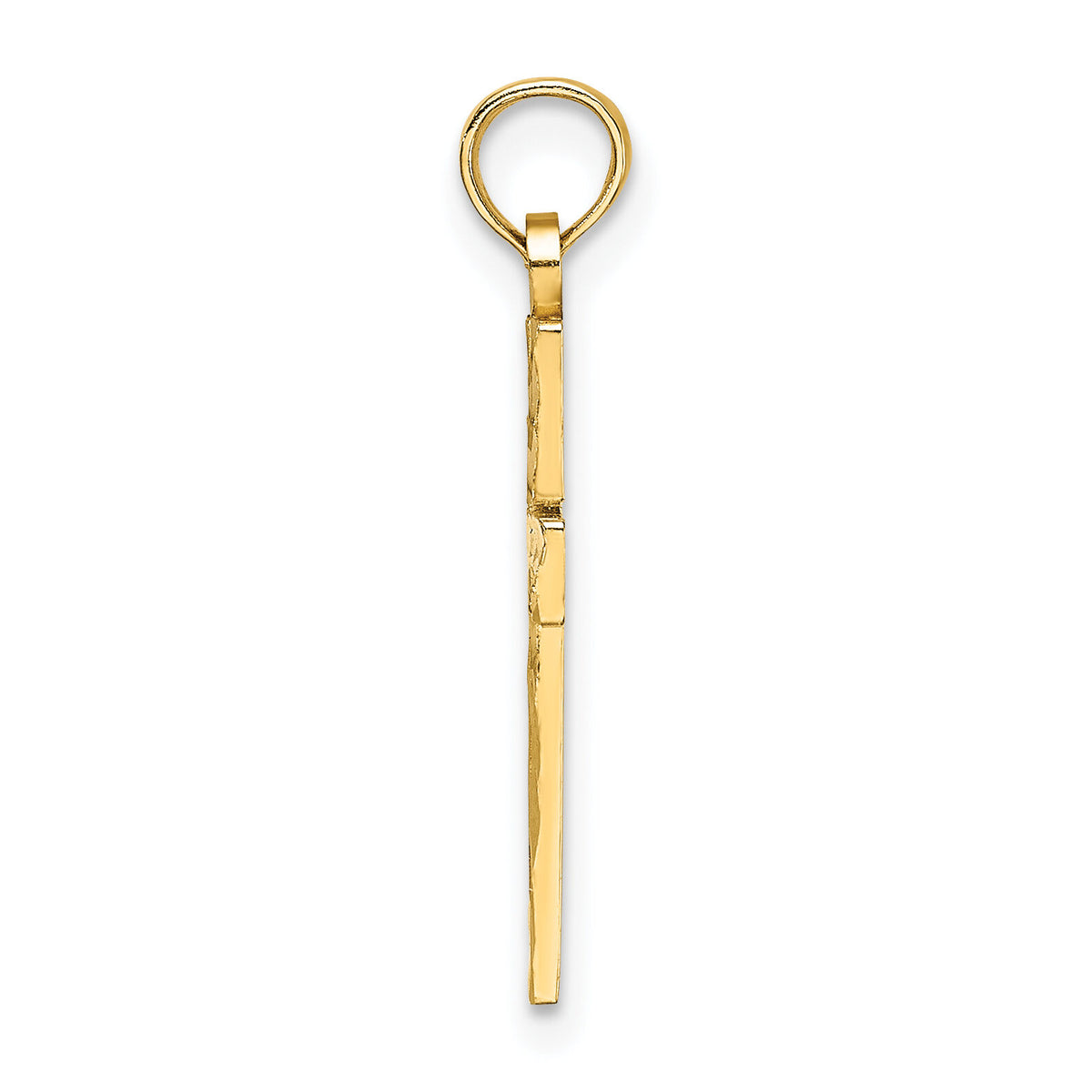 14K D/C Block Cross  Charm-K8497