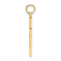 14K D/C Block Cross  Charm-K8497