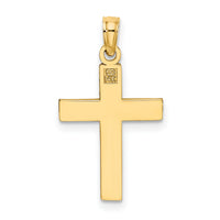 14K D/C Block Cross  Charm-K8497