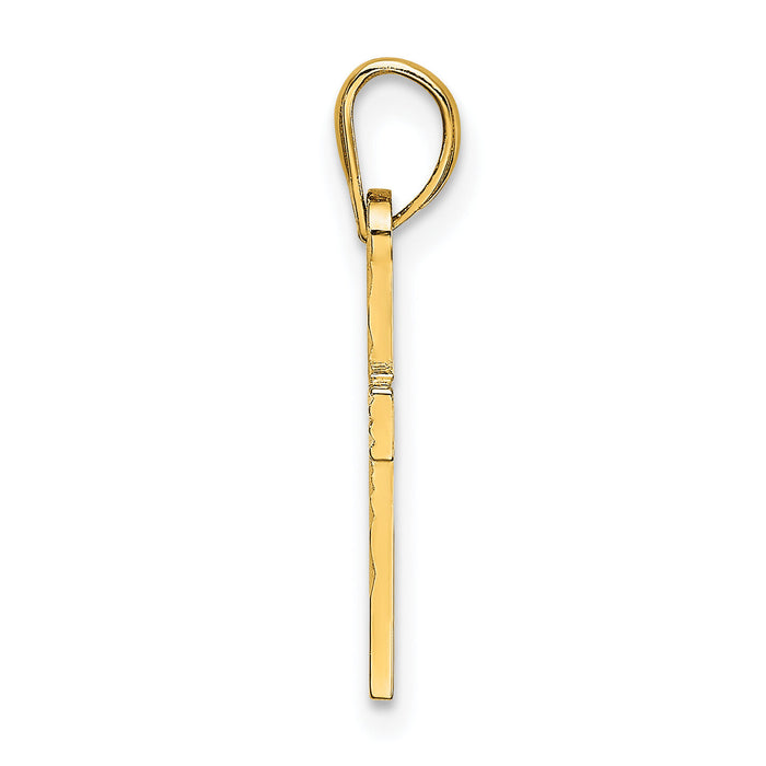 14K D/C Cross Charm-K8499