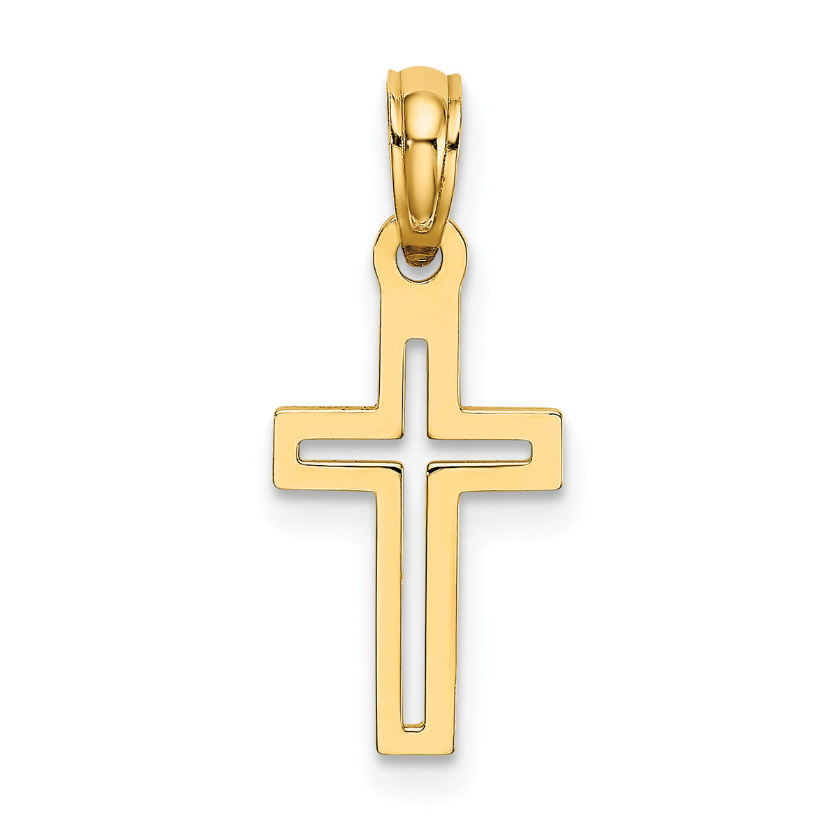 14K D/C Cross Charm-K8499