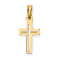 14K D/C Cross Charm-K8499