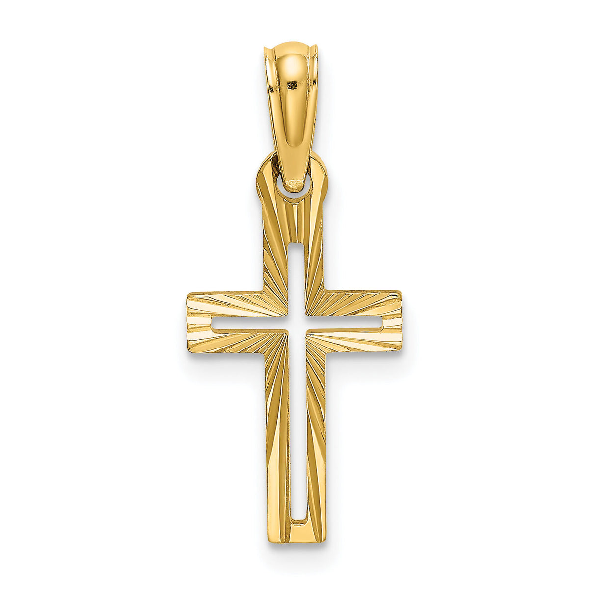 14K D/C Cross Charm-K8499
