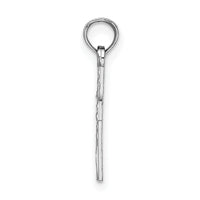 14K White Gold D/C Cross Charm-K8499W