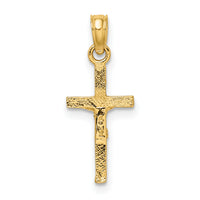14K Mini Crucifix Charm-K8500