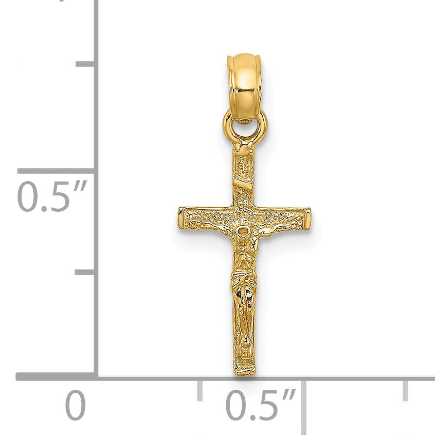 14K Mini Crucifix Charm-K8500