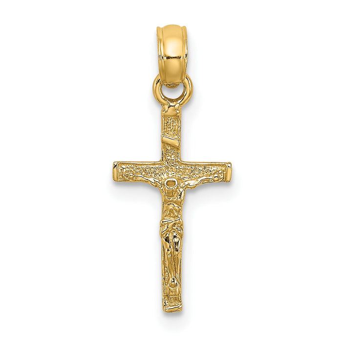 14K Mini Crucifix Charm-K8500