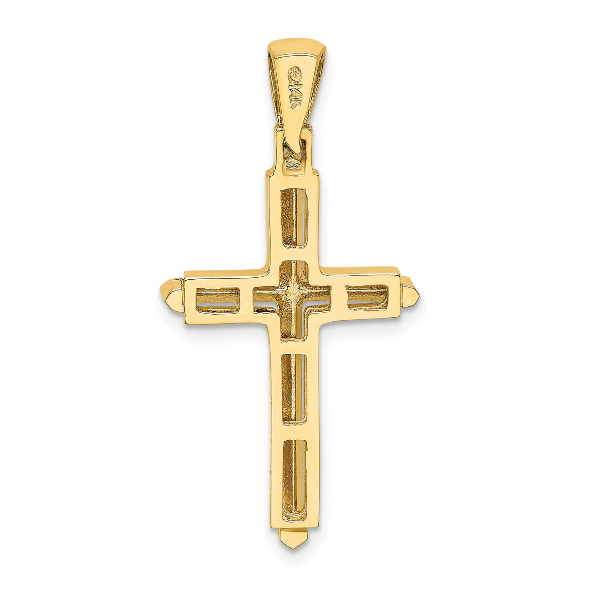 14K Polished Cross Charm-K8501