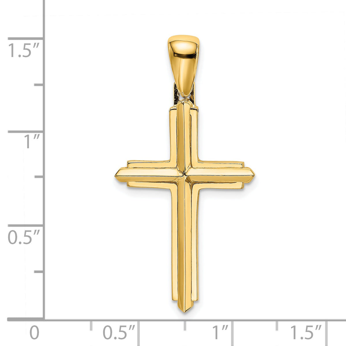 14K Polished Cross Charm-K8501