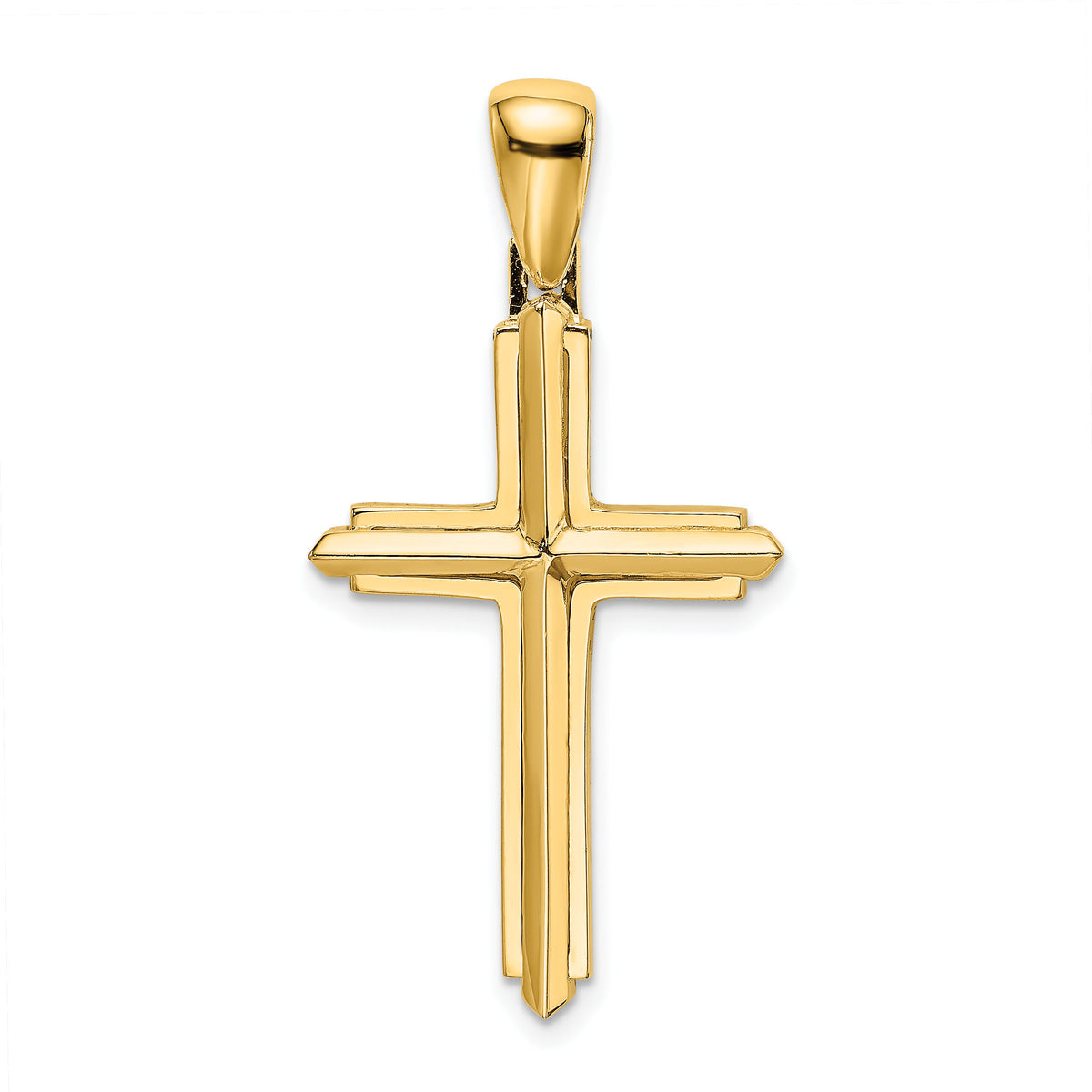 14K Polished Cross Charm-K8501