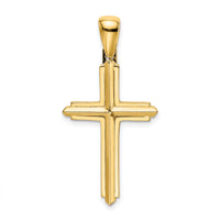 14K Polished Cross Charm-K8501