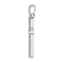 14K White Gold Polished Cross Charm-K8501W