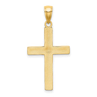 14K Tubular Cross Charm-K8502