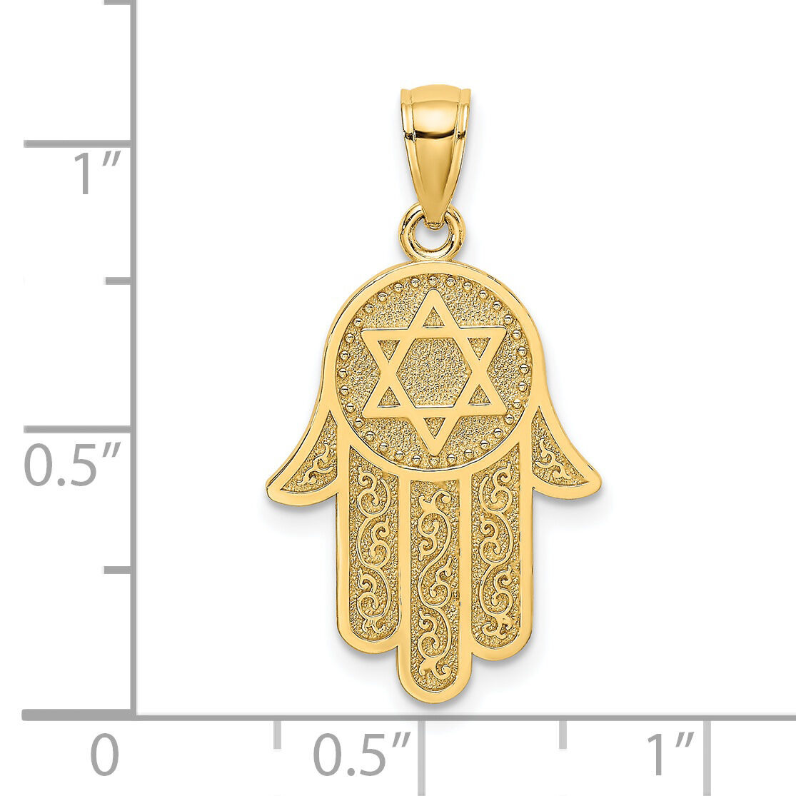 14K Chamseh W/ Star Of David Charm-K8508