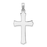 14K White Gold Cross W/Starburst Center Charm-K8509W