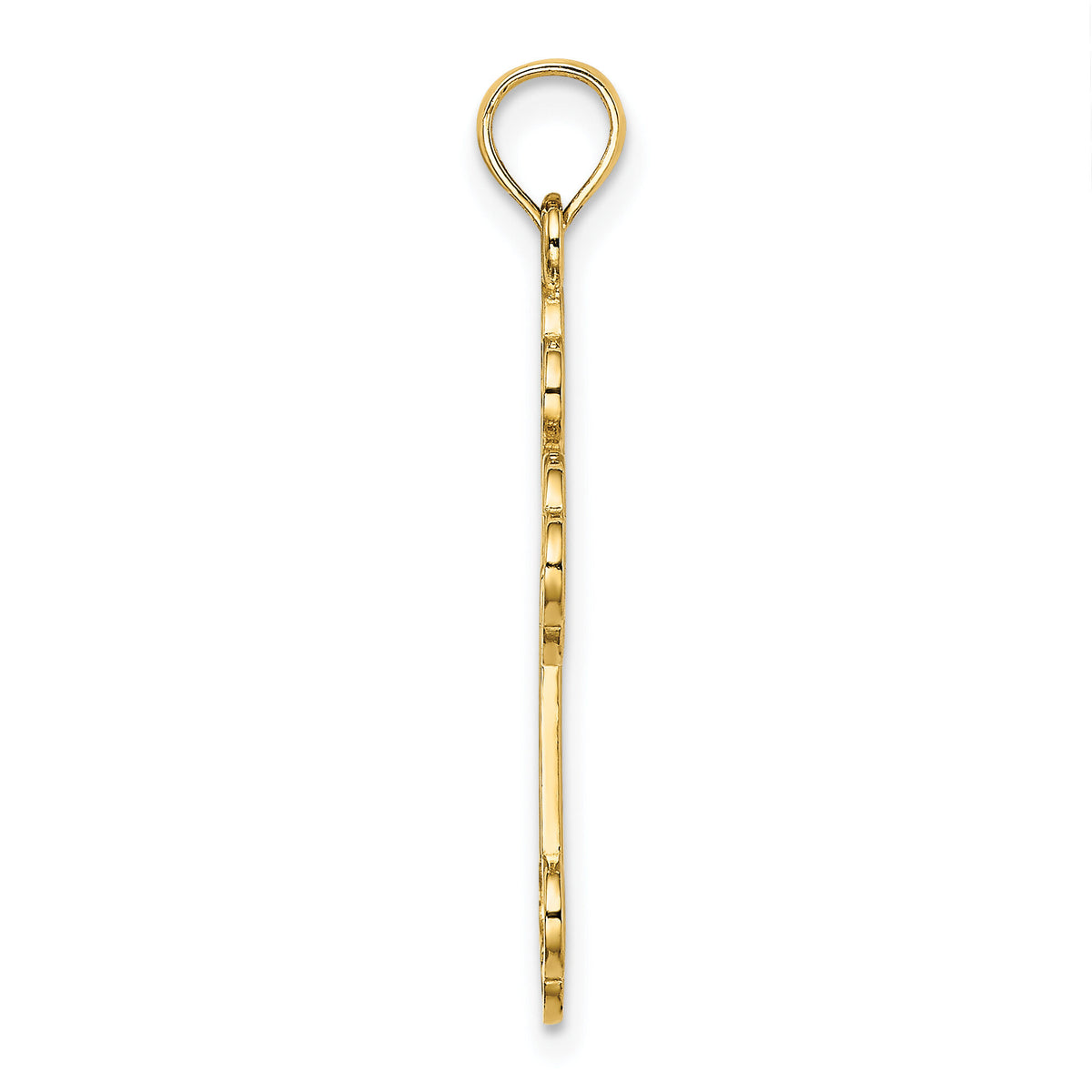 14K Cut-Out Design Cross Charm-K8512