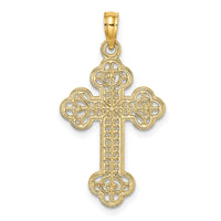 14K Cut-Out Design Cross Charm-K8512