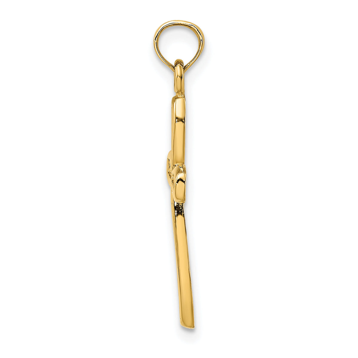14K Cross w/ Filigree Center Charm-K8515