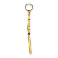 14K Cross w/ Filigree Center Charm-K8515