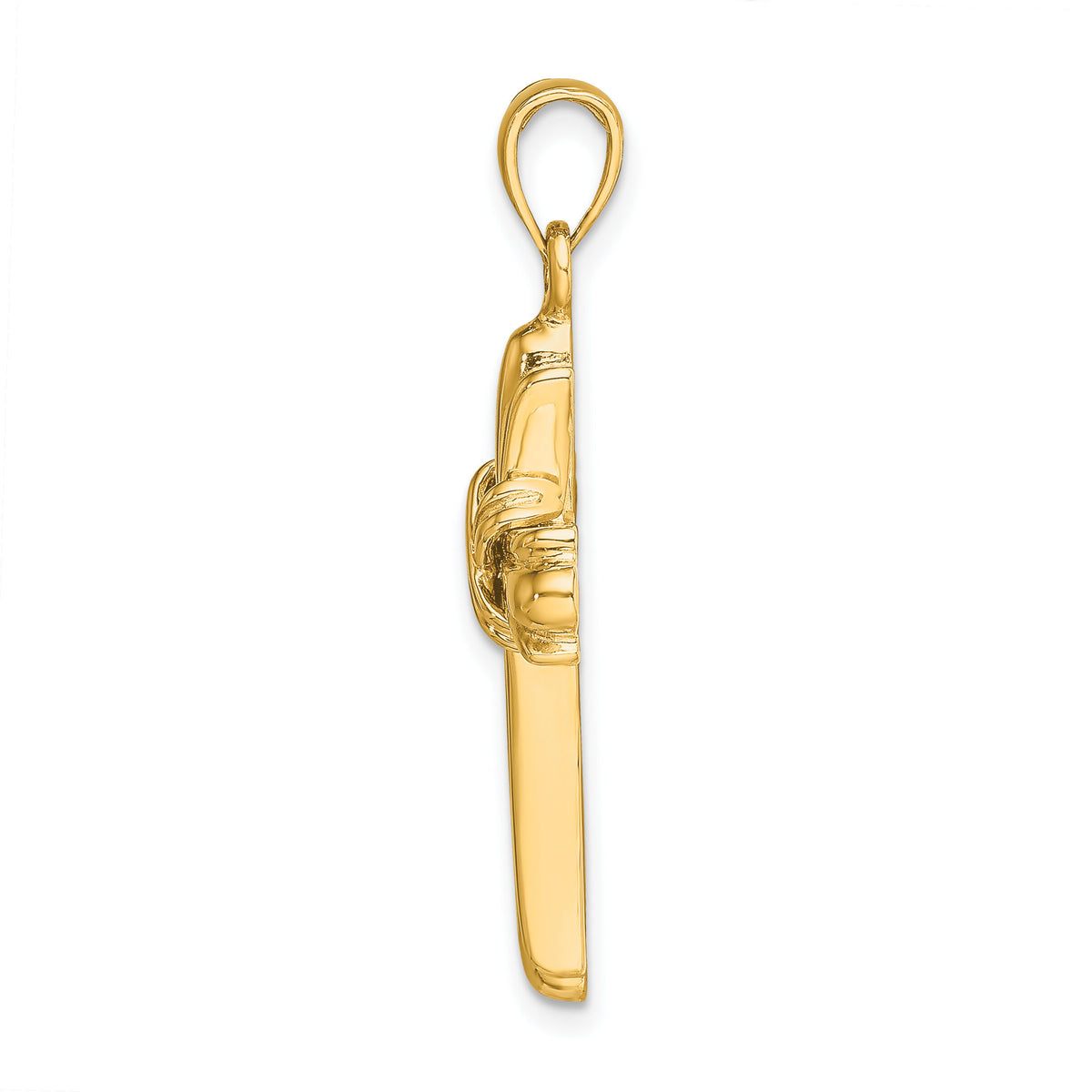 14K Polished Cross X Center Charm-K8516