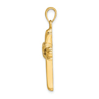 14K Polished Cross X Center Charm-K8516