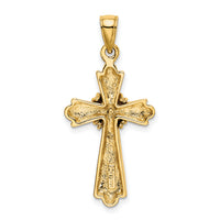 14K Polished Cross X Center Charm-K8516