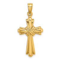 14K Polished Cross X Center Charm-K8516