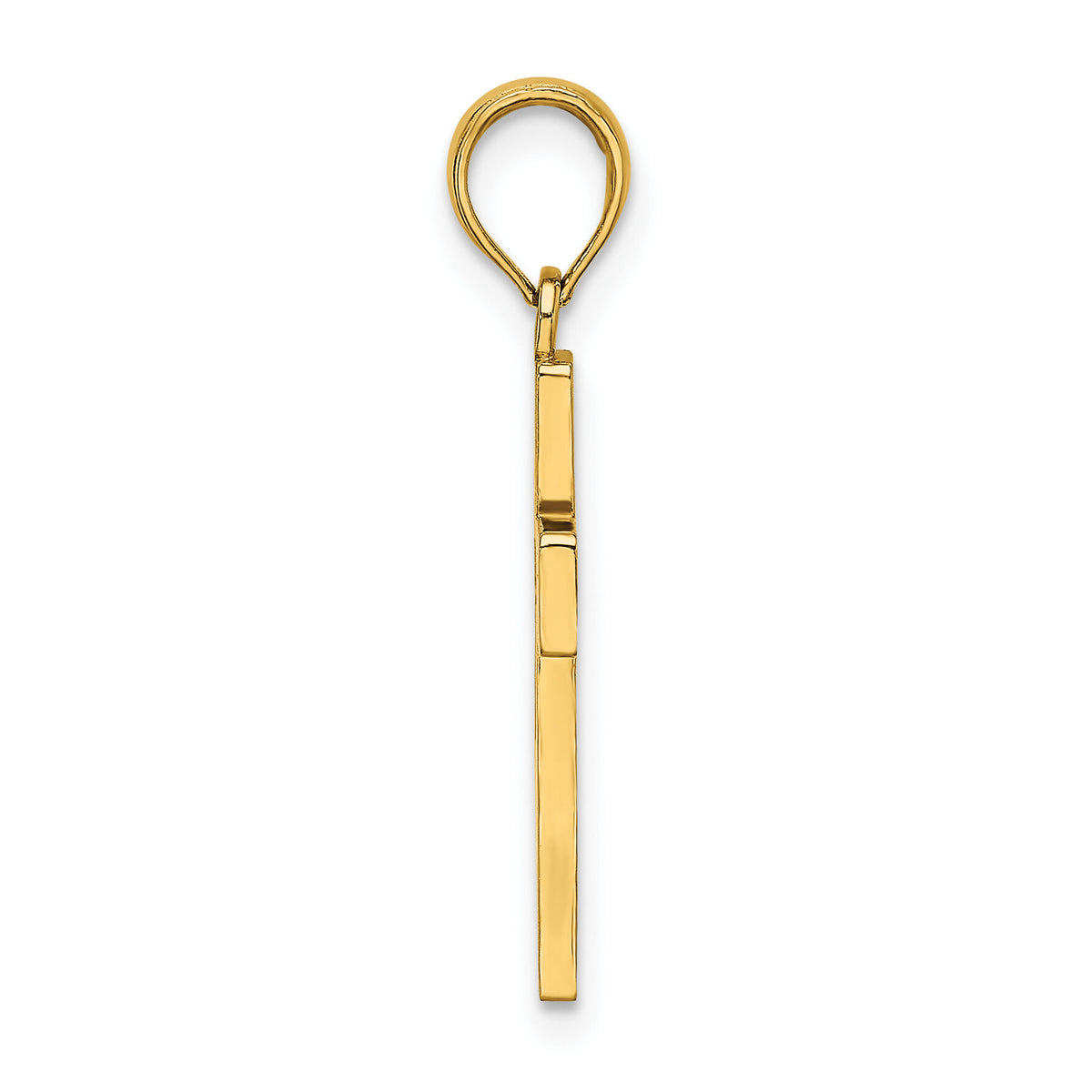 14K Polished Cut-Out Cross Charm-K8522