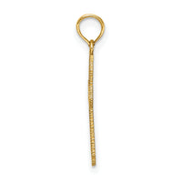 14K D/C w/ Beaded Edge Cross Charm-K8526