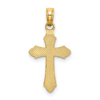 14K D/C w/ Beaded Edge Cross Charm-K8526