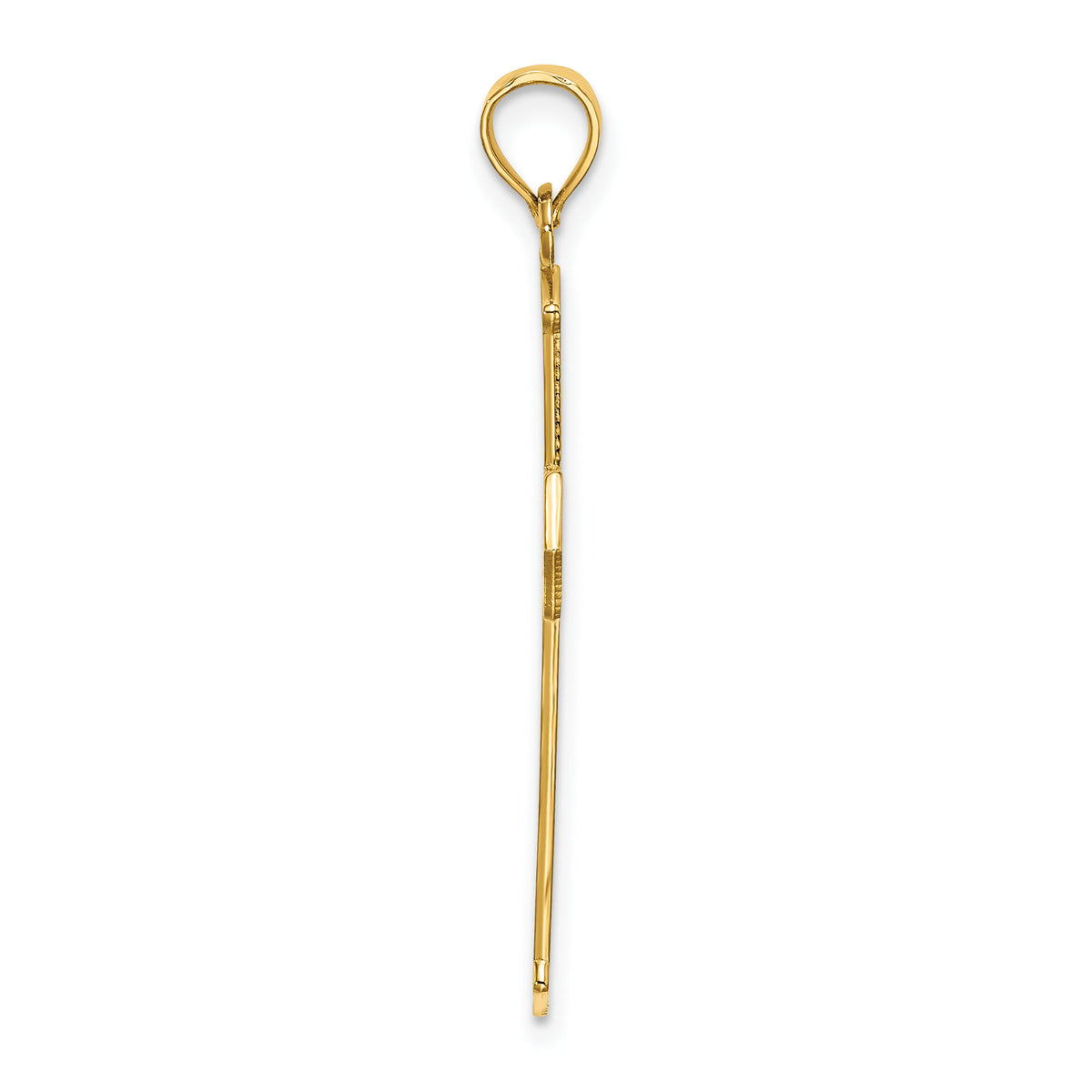 14K Arrow Tip Cross W/ Cross Accents Charm-K8527