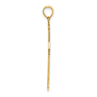14K Arrow Tip Cross W/ Cross Accents Charm-K8527