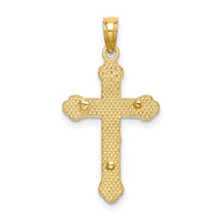 14K Inri Crucifix W/ Scroll Tips Charm-K8531
