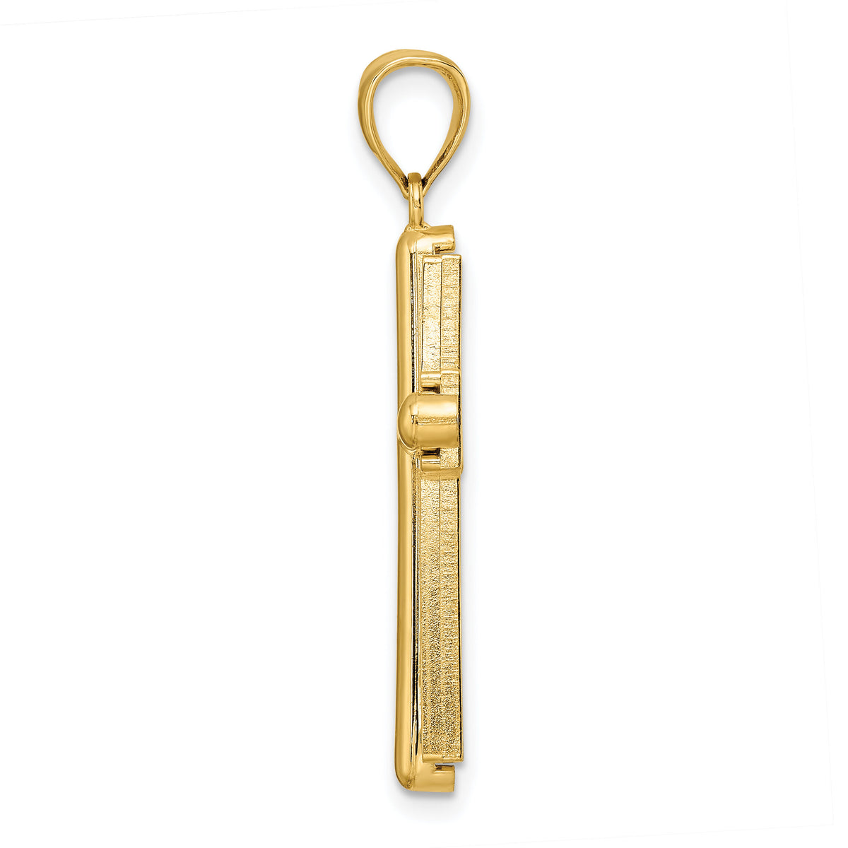14k Beveled Cross Pendant-K8536