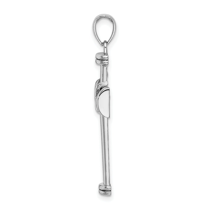 14k White Gold Polished Cross Pendant-K8537W