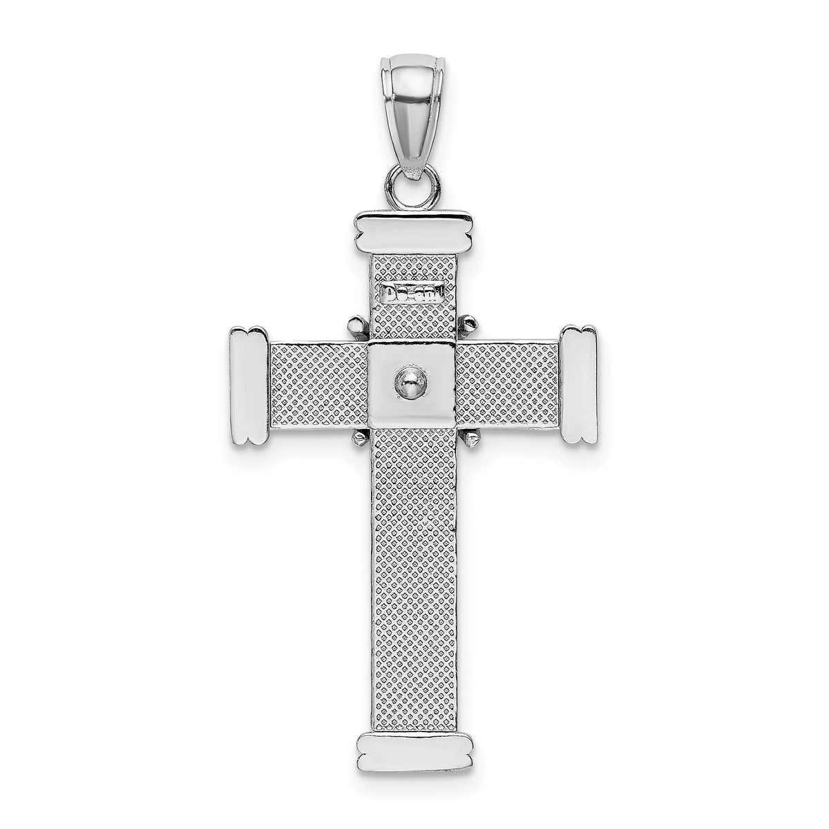 14k White Gold Polished Cross Pendant-K8537W